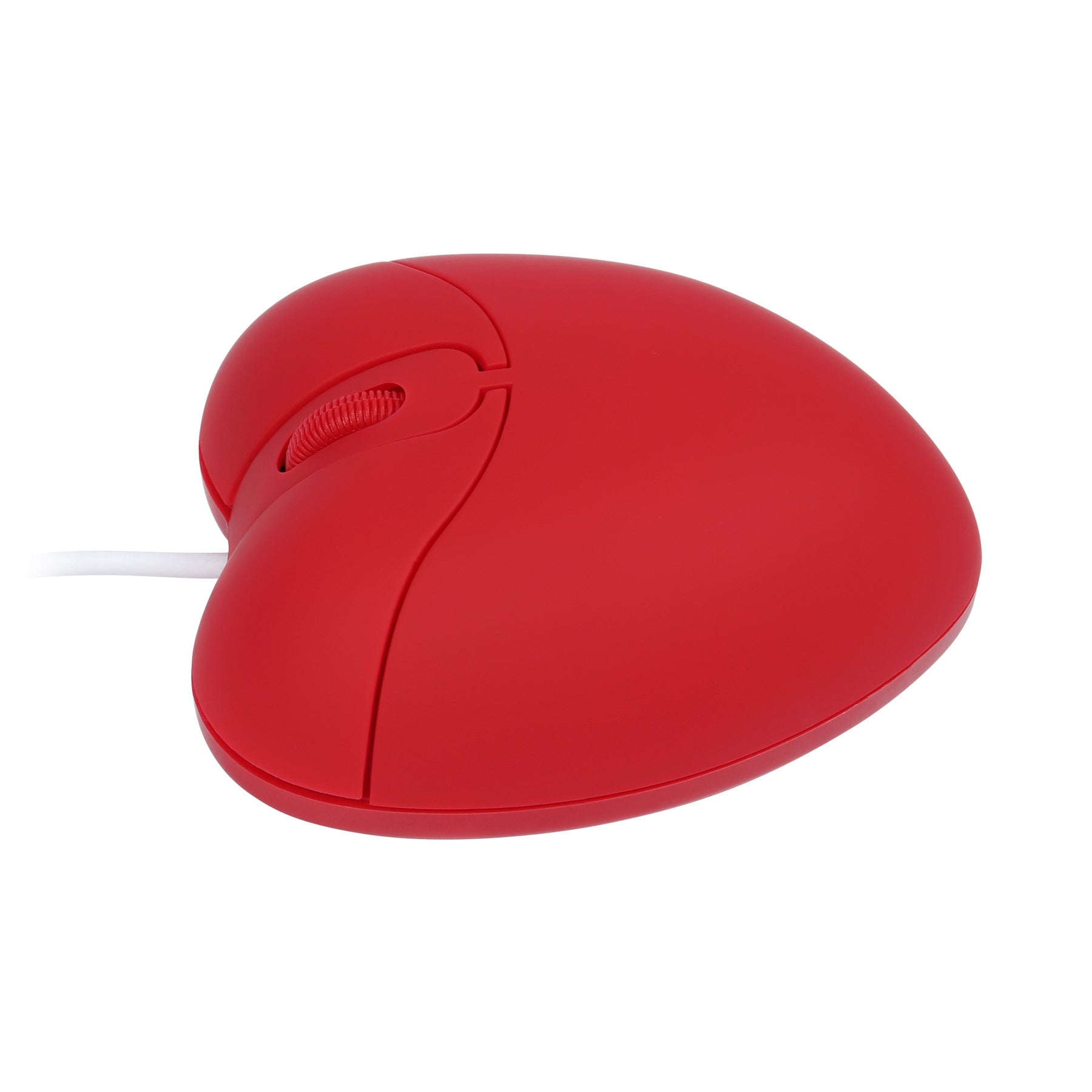 Souris Optique Filaire Mignonne en Forme de Cœur Rouge 1200 DPI