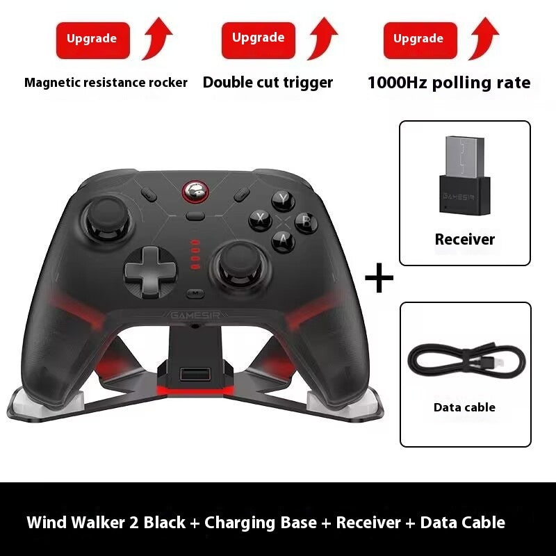 Wireless Game Controller Charging Base with Bluetooth Vibration