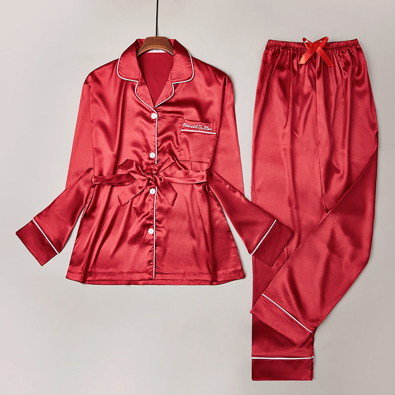 Miss Two-Piece Summer Silk Homewear Set