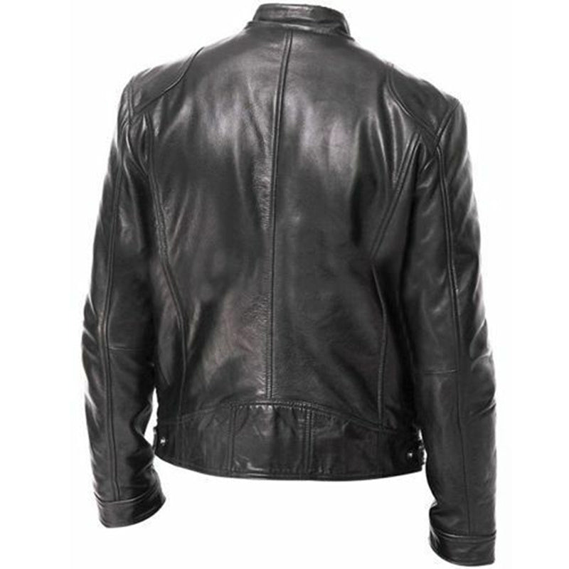 Slim PU Leather Jacket