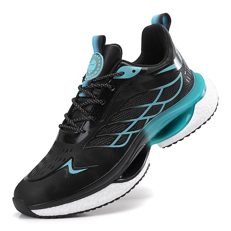PU Leather Casual Lightweight Running Sneakers with Composite Rubber Sole