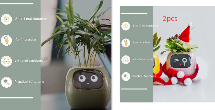 Smart Planter with 7 Sensors & AI Chips for Easy, Fun Plant Care – Over 49 Expressions