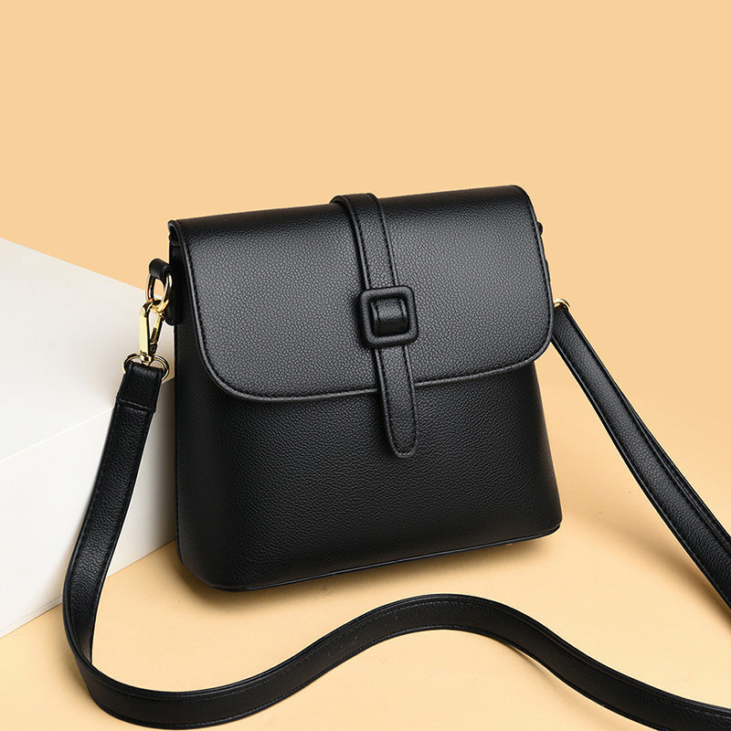 Sac à bandoulière en cuir véritable pour femme 19x20x9cm