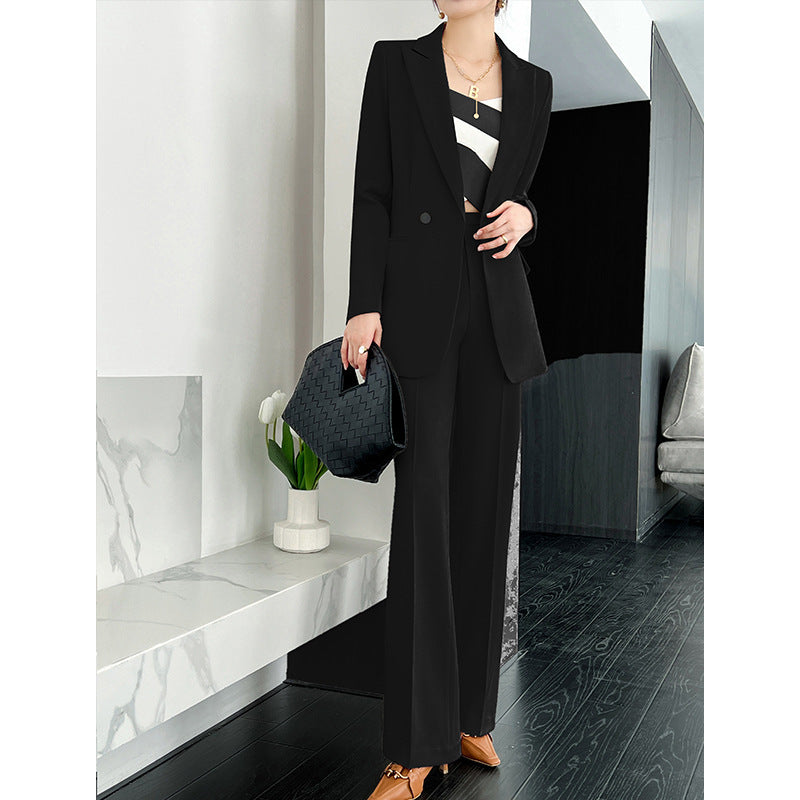 Ensemble deux pièces haut de gamme avec pantalon large