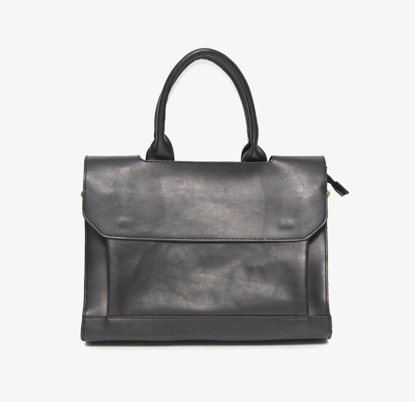 Sac bandoulière en cuir PU Crazy Horse 14 pouces