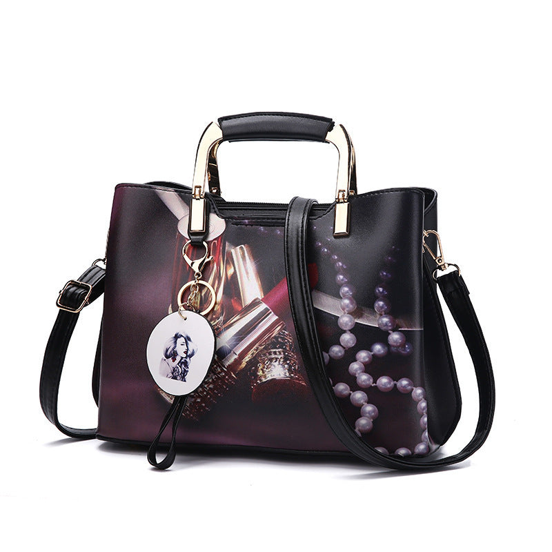 Fashionable Red PU Leather Lady's Portable Messenger Bag Trend