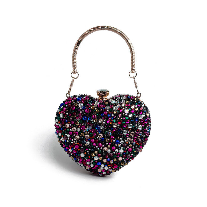 Sac à bandoulière croisé en chaîne incrustée de diamants