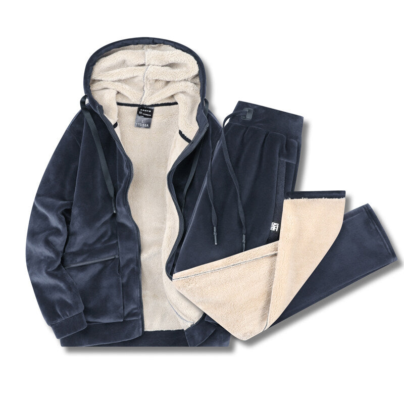 Casual Youth Large Two-Piece Hooded Winter Suit