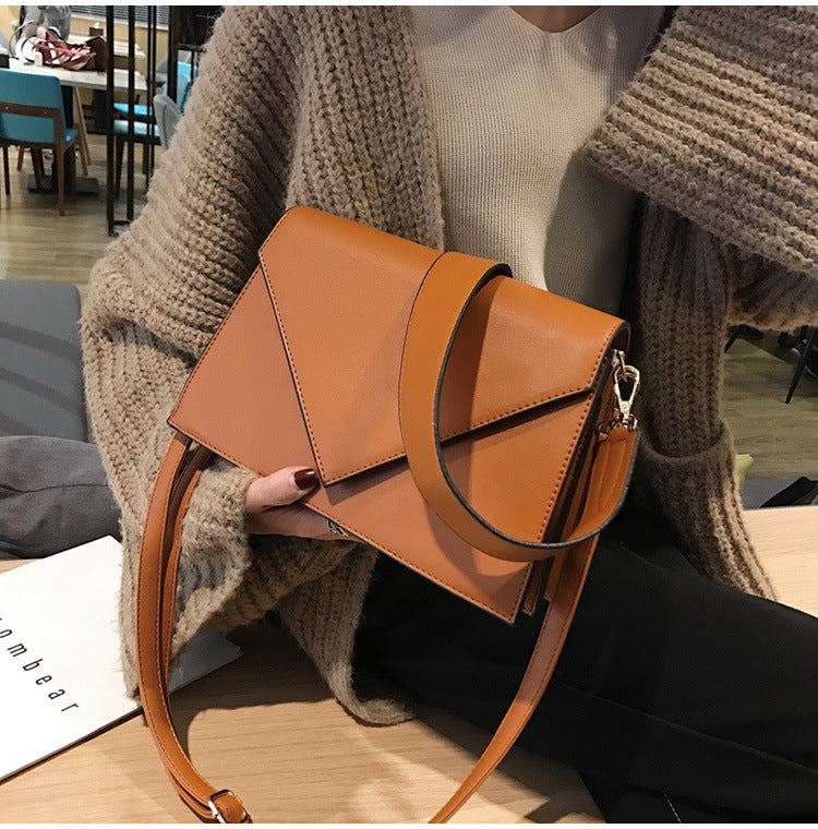 Petit sac à bandoulière carré en PU large pour femme