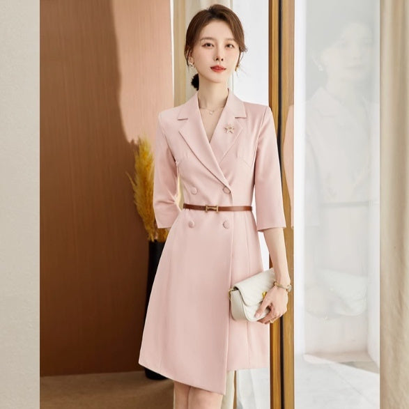 White Business Suit And Dress Temperament