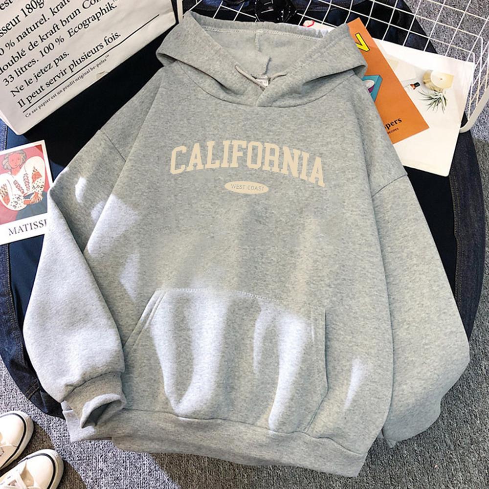 Women's Hooded Round Neck Street Pocket Sweatshirt
