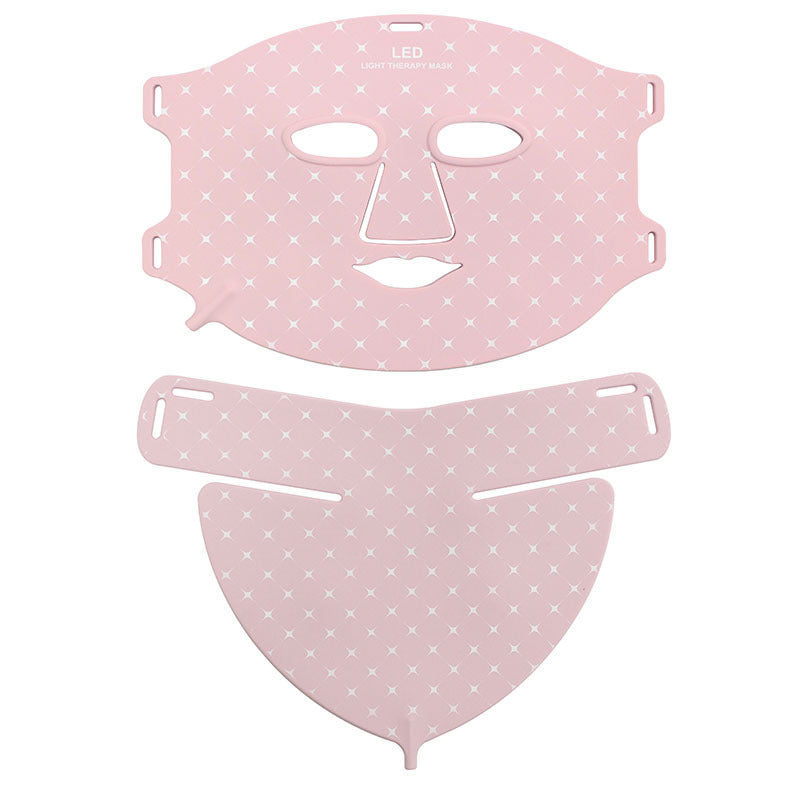 Colorful Pink Silicone Photon Skin Rejuvenation Mask for Face & Neck