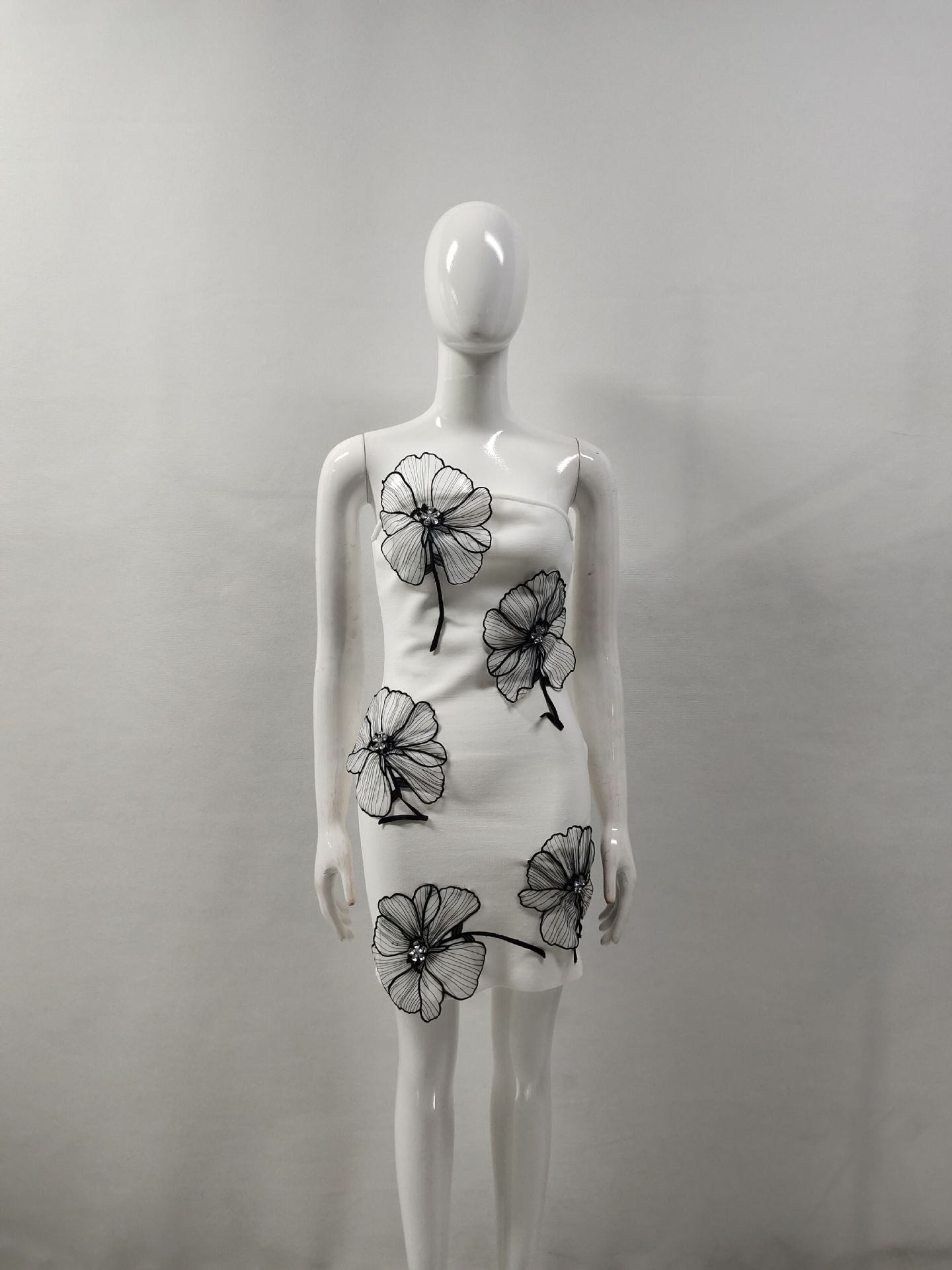 Bandage Decals Elegant Slim Dress