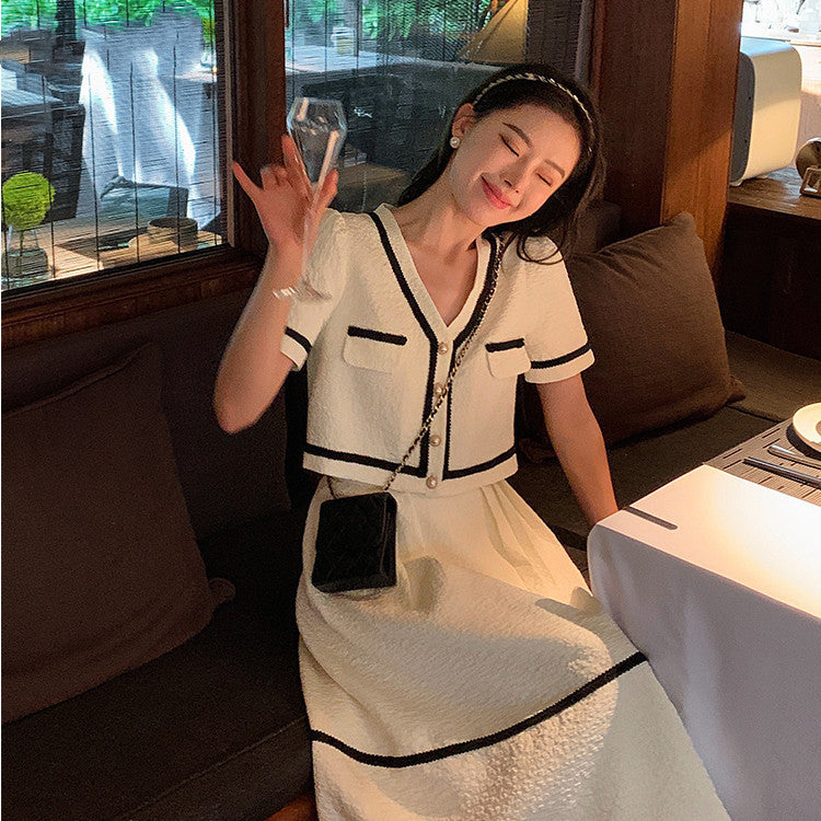 Women's Fashion Short Sleeve Skirt Set