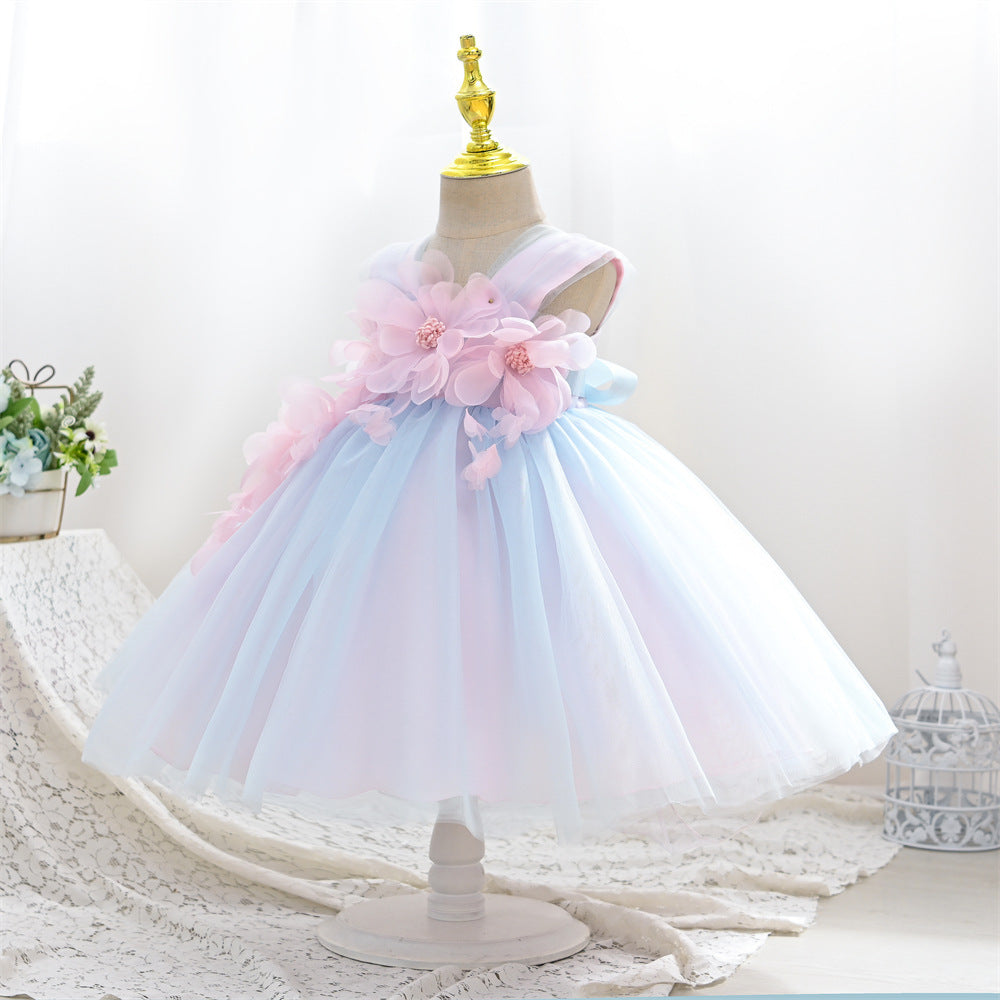 Korean Style Baby Full-year Princess Dress Vest Rainbow Children's Skirt