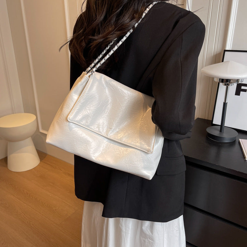 PU Soft Leather Large Capacity Underarm Chain Shoulder Bag