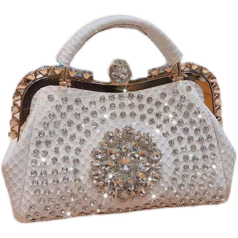 Large Capacity Diamond Inlaid Crossbody Handbag