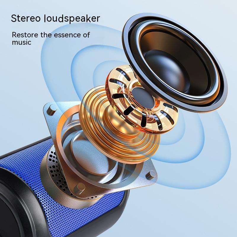 Haut-parleur Bluetooth portable avec caisson de basses à diaphragme et son grave profond