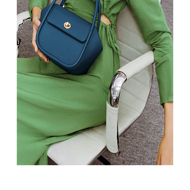 Leather Wing Tote Crossbody Bag with Buckle Closure