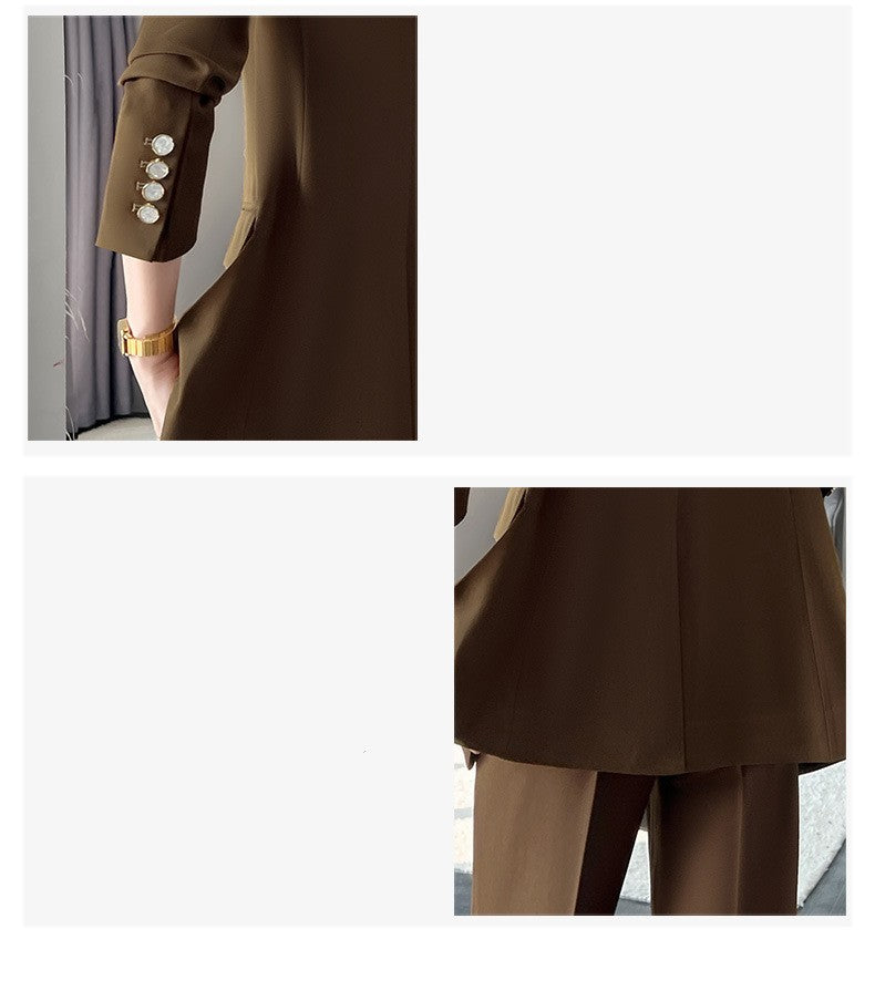 Ensemble deux pièces haut de gamme avec pantalon large