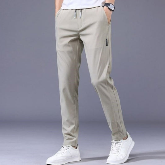 Drawstring Trousers Thin Casual Pants - Loose Straight Sweatpants