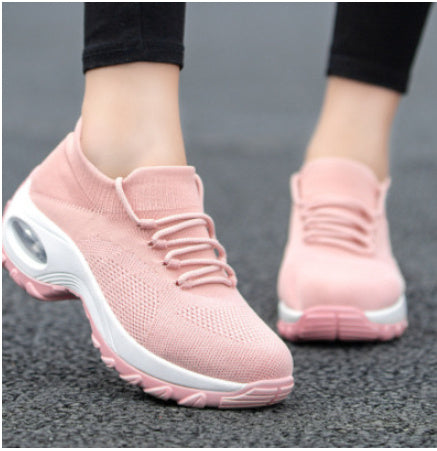 Women’s Flying Knit Waterproof Platform Shaking Shoes