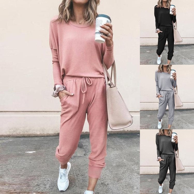 Loose Solid Color Long Sleeve Casual Fleece Sweater