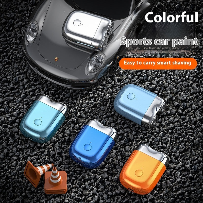 Rasoir électrique rotatif portatif à double anneau rechargeable de poche pour hommes