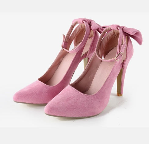 Bow Pointed Toe Super High Heel Sandals