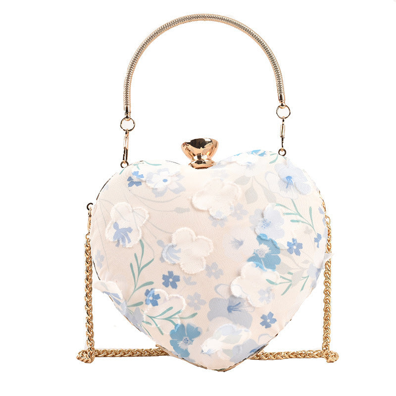 Sac fourre-tout bandoulière à chaîne florale