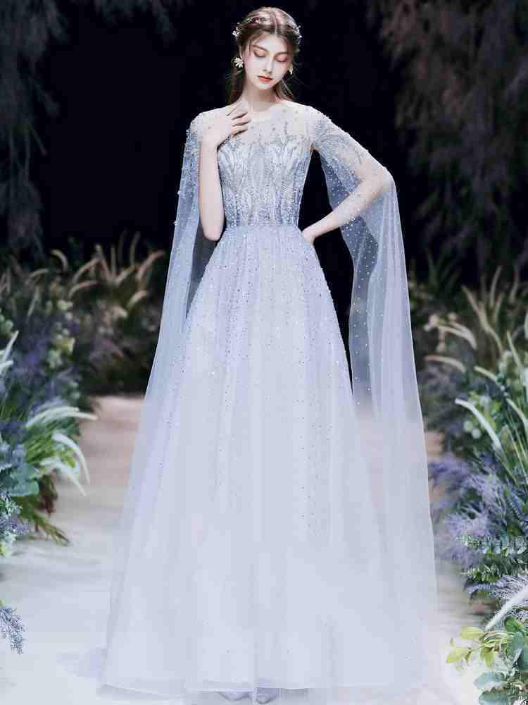 High-End Light Luxury Engagement Evening Dress for Wedding Banquet Women