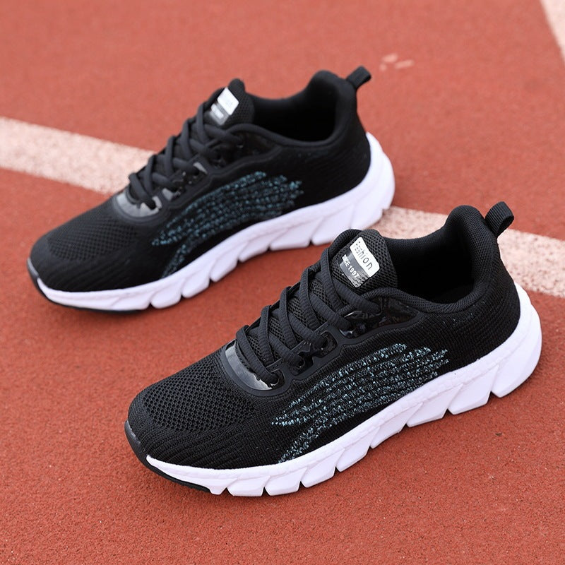 Baskets de course unisexe Flyknit respirantes Chaussures basses décontractées