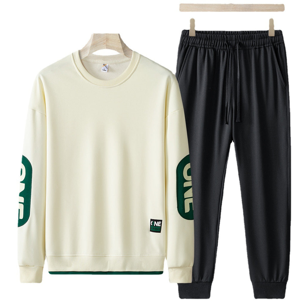 Men's Spring & Autumn Casual Sweatshirt and Sweatpants Set