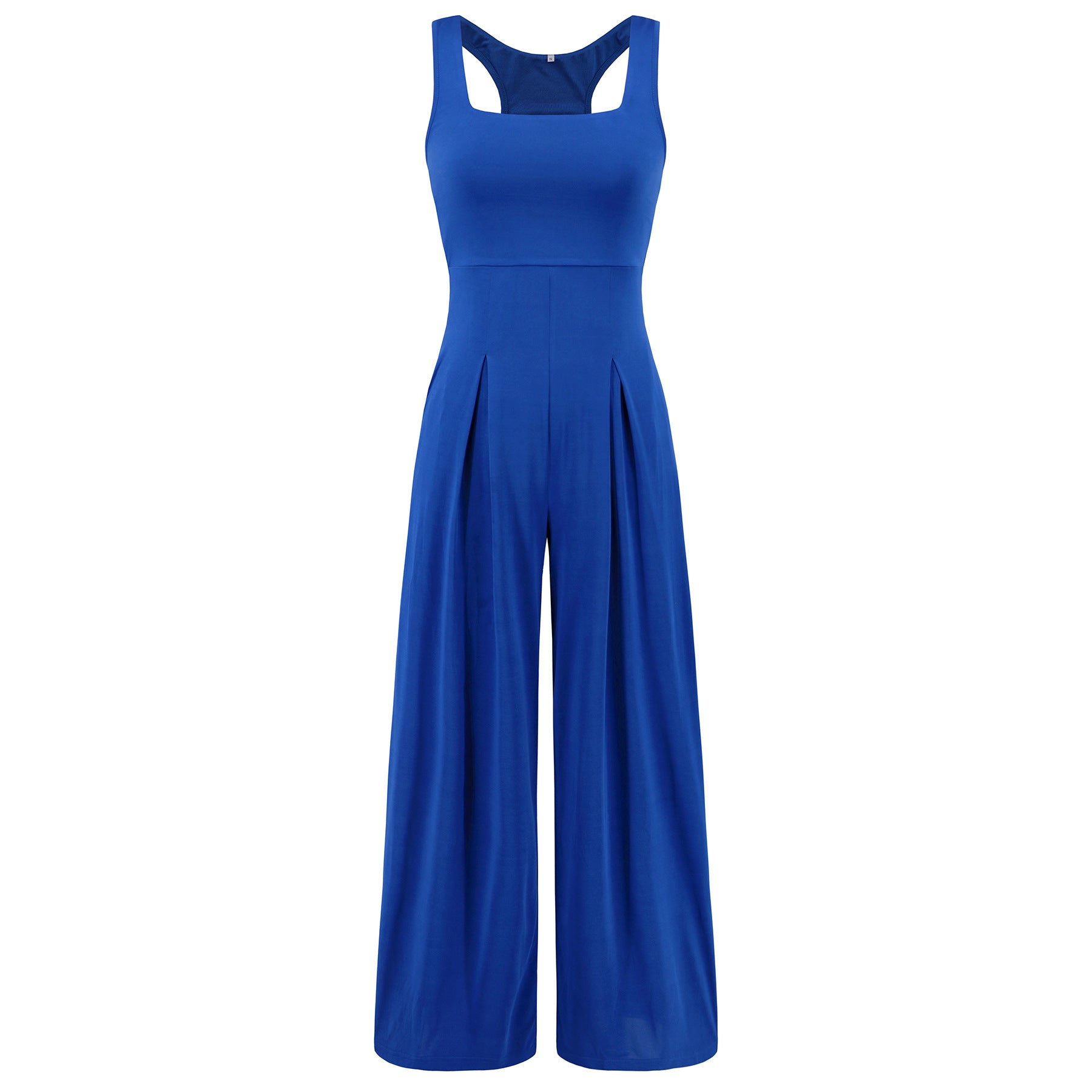 Casual Sleeveless Knitted Wide-Leg Jumpsuit