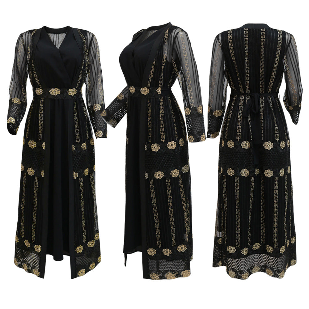 Abaya Style Dress Kraft Tan Dress