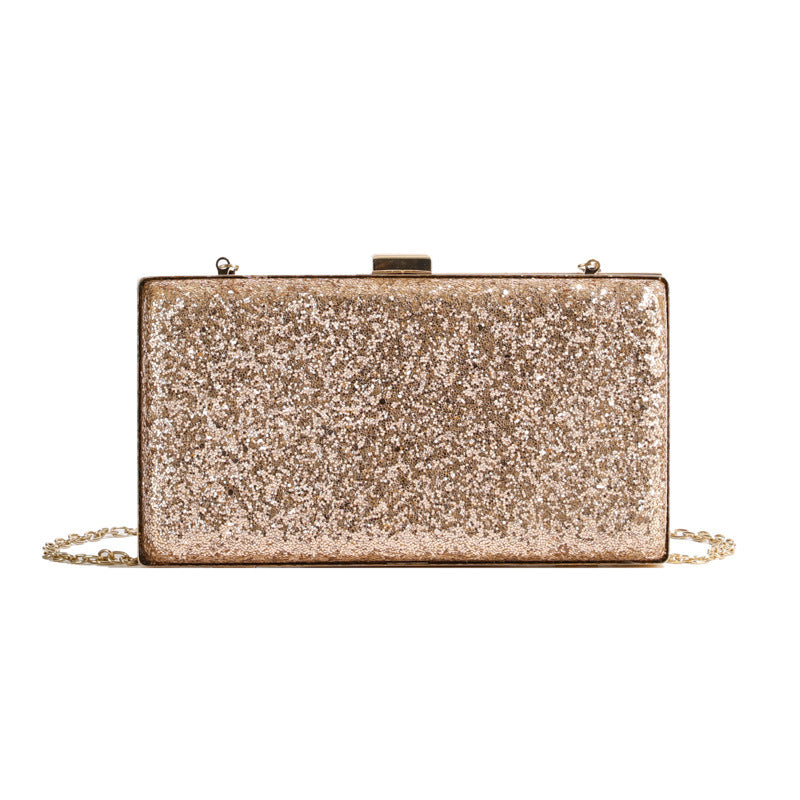 Dinner Party Personalized Chain One Shoulder Crossbody Portable Women Sequins Box Bag