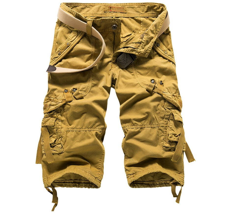 Short de travail multipoches en coton pour hommes