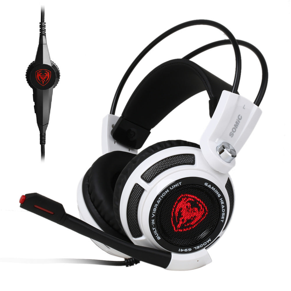 Somic White Wired USB Gaming Headset with Mic