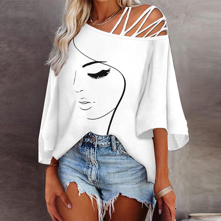 Casual Cotton Stitching Loose Tops for Women