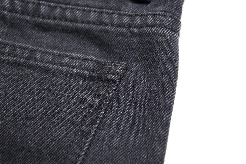 Studded denim shorts with loose high waist