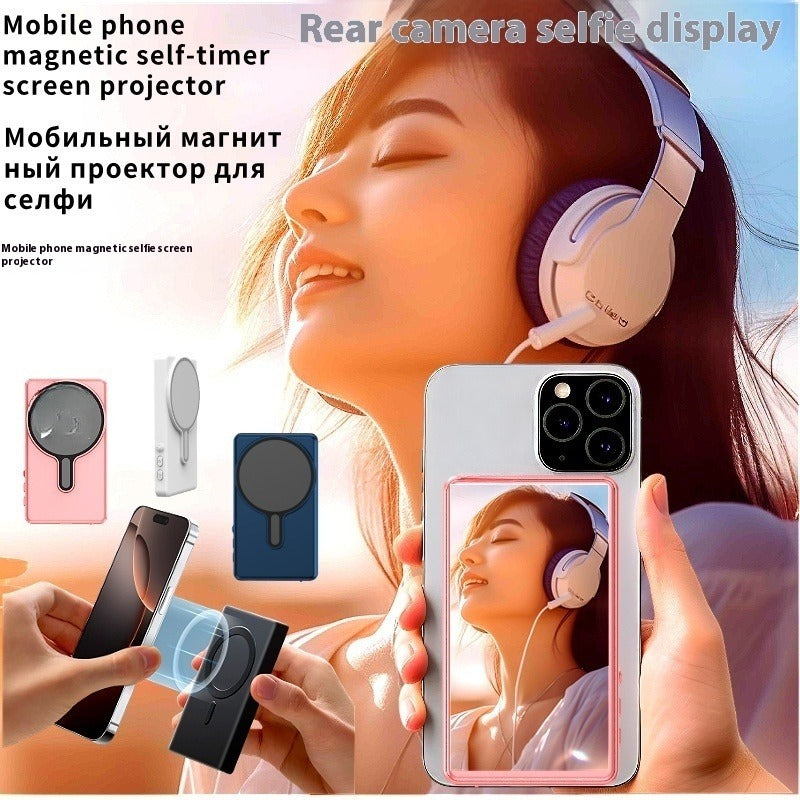 Magnetic HDMI Screen Mirror with Bluetooth Selfie Remote Control