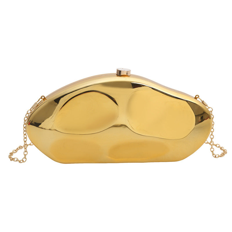 Acrylic Oval Hard Dinner Bag Crossbody with Chain 26.5x12.5x4cm