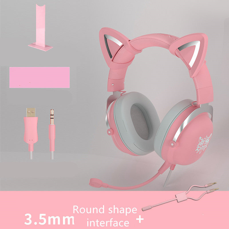 Head-Mounted Wired Gaming Headset with Microphone for PC