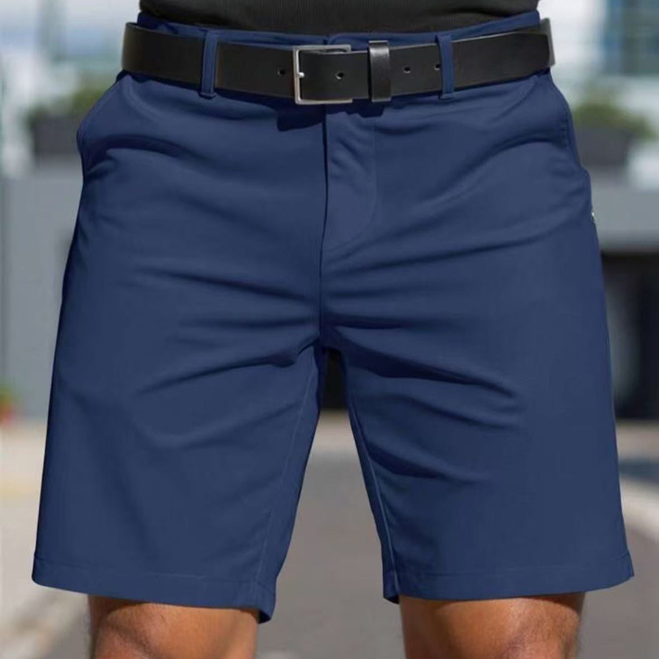 Shorts courts de sport et business de couleur unie pour hommes