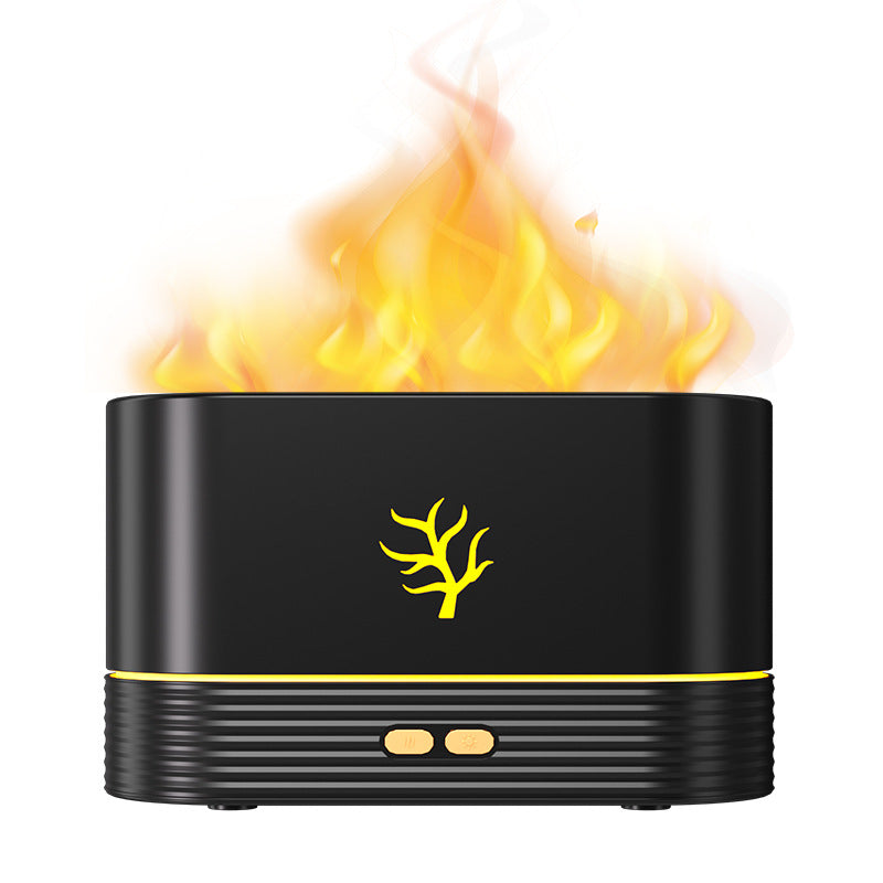 Flame Aroma Diffuser Ultrasonic Cool Mist Humidifier LED Essential Oil Lamp