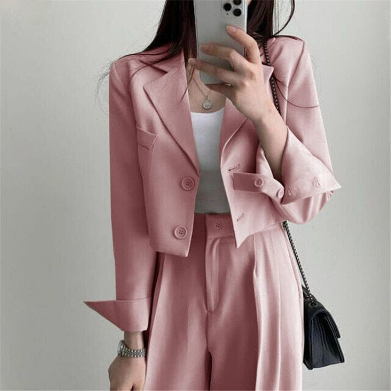 Youthful Western Style Two-Piece High Waist Suit S-3XL Polyester Fiber