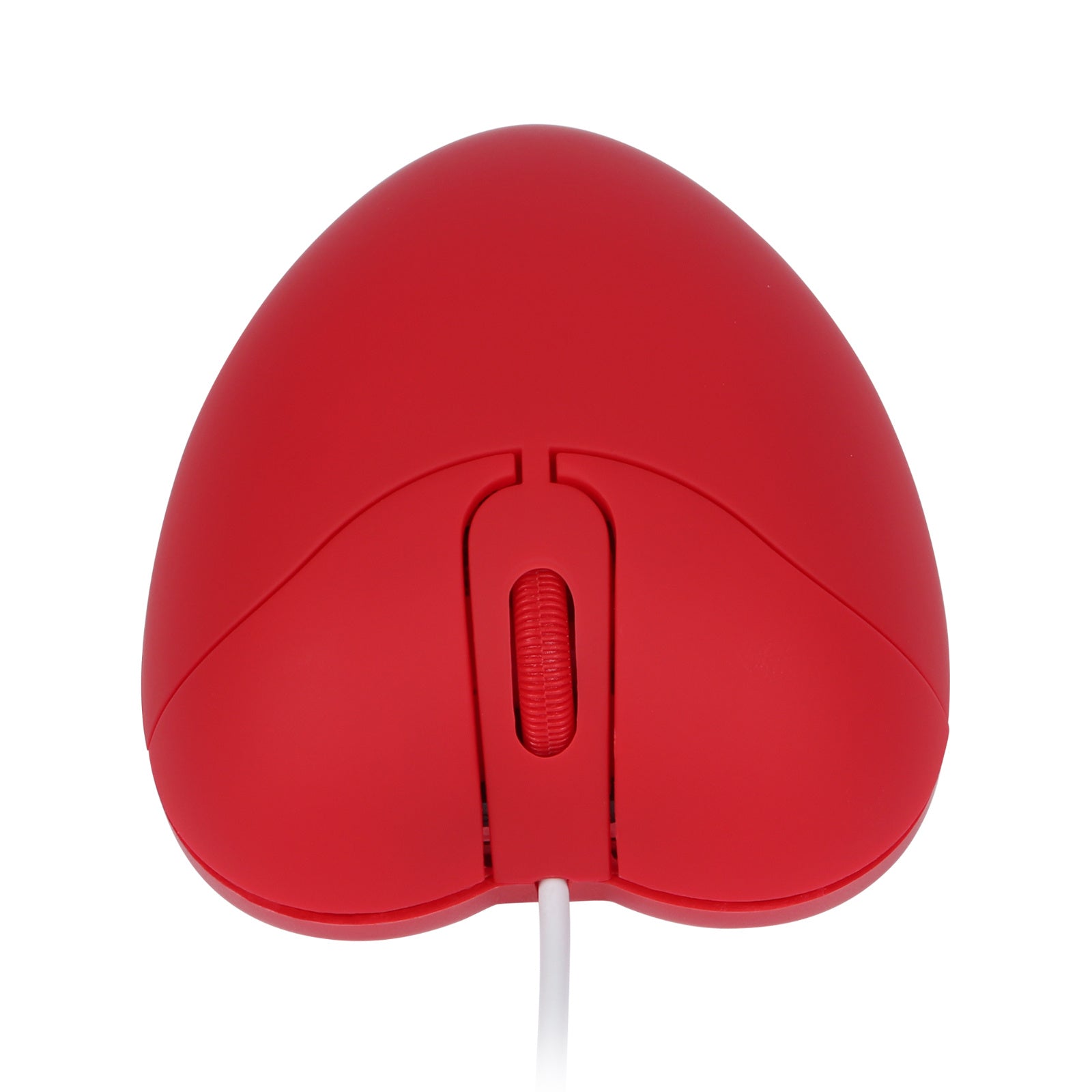 Souris Optique Filaire Mignonne en Forme de Cœur Rouge 1200 DPI
