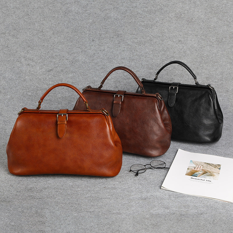 Women's Retro Genuine Leather Versatile Handbag