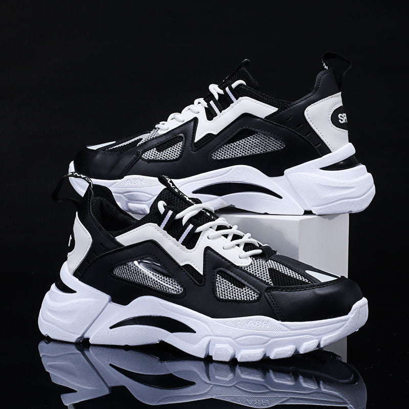 Men's White Non-Slip Sports Sneakers for Walking & Running