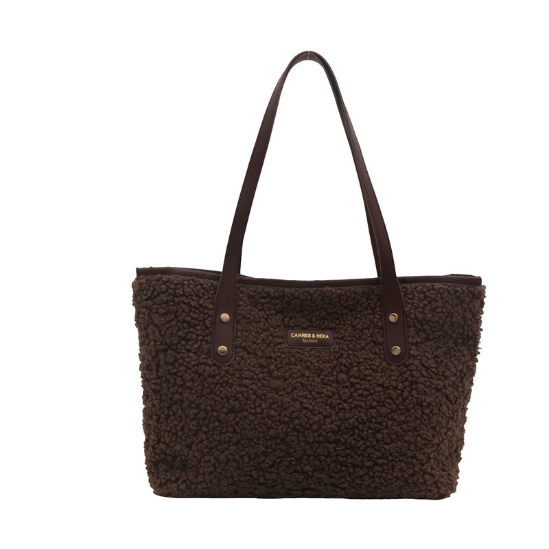Furry Versatile Bucket Shoulder Bag